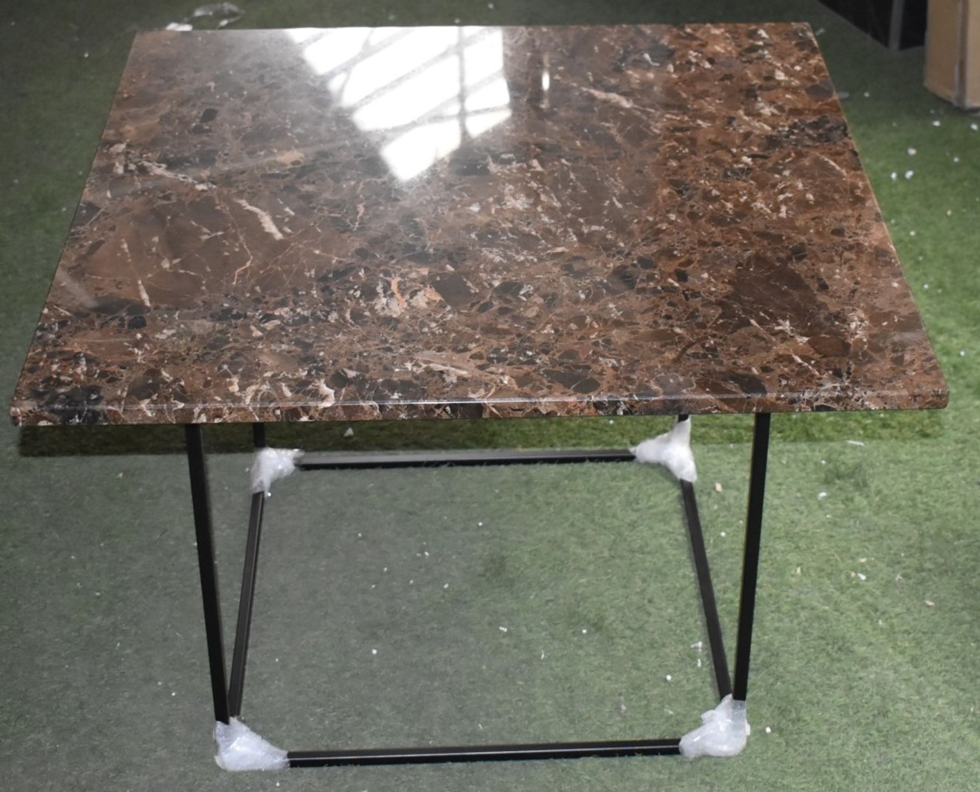1 x Marble Table - Dimensions 47 x 75 x 75cm - Unused Boxed Stock - Ref: G015 G/IT - CL011 -