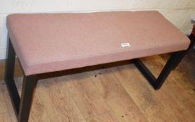 1 x Low Profile 1-metre Long Bench With Upholstered Seat In Pink - CL987 - Location: Altrincham WA14