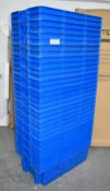 16 x Blue Storage Boxes - Pre-owned, Supplied As Shown - Dimensions: Ref: G028 G/IT - CL011 -
