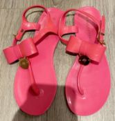 1 x Pair Of Genuine Mulberry Sandals In Pink - Size: 36 - Preowned in Worn Condition - Ref: LOT39 -