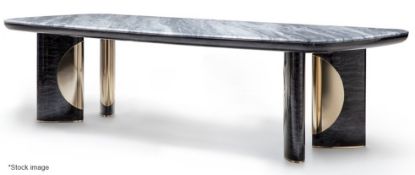 1 x GIORGIO COLLECTION 'Charisma' 3-Metre Long Luxury Rectangular Grey Alpi Table Top Marble