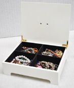 Assortment Of Costume Jewellery in a Designer-style Jewellery Box - Ref: CNT775/WH2/C24 - CL011
