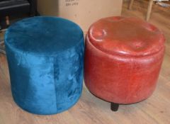 2 x Upholstered Stools - Ref: G058 G/IT - CL011 - Location: Altrincham WA14 - NO RESERVEMore