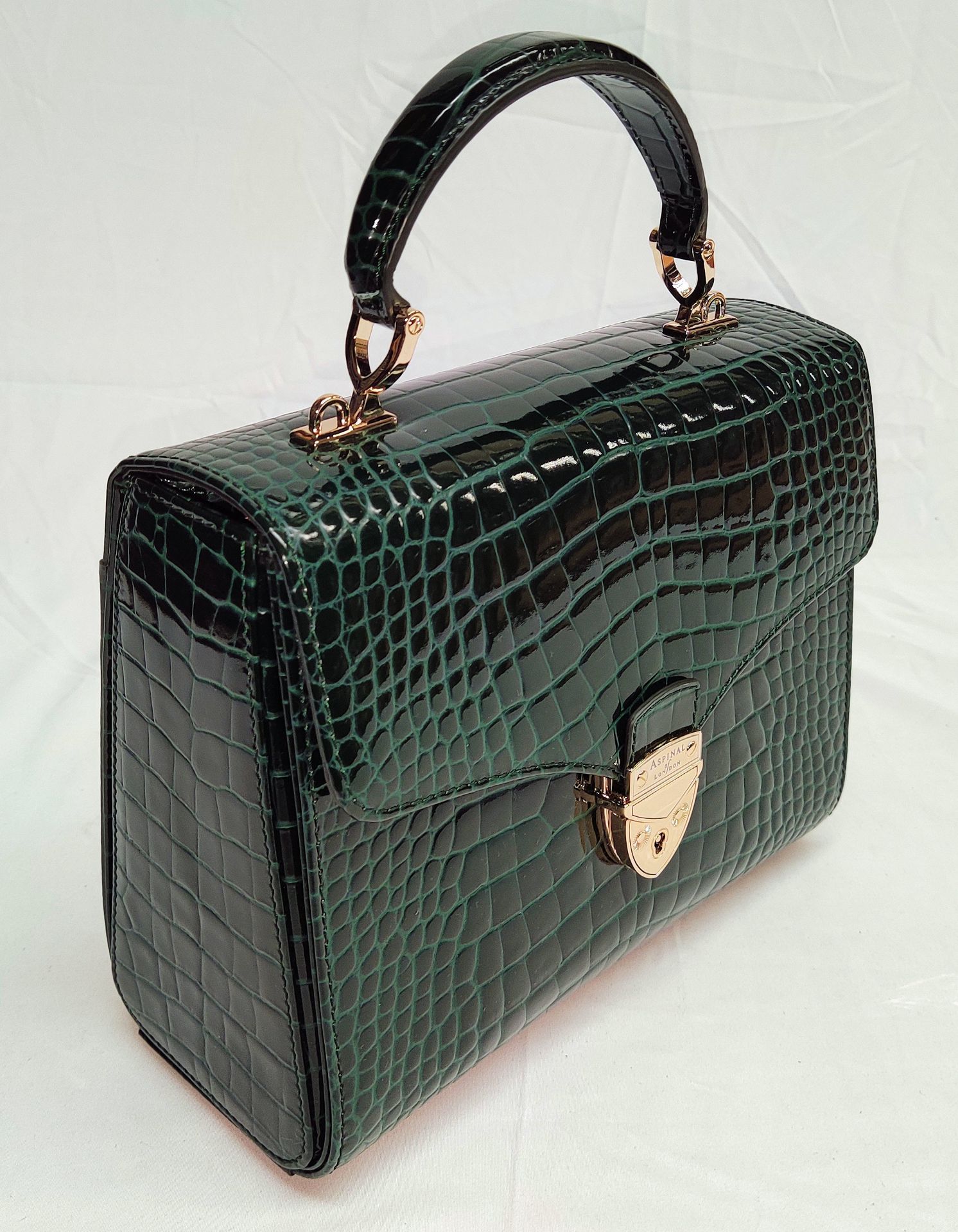 1 x ASPINAL OF LONDON Mayfair Bag - Evergreen Patent Croc - Original RRP £695.00 - Bild 16 aus 23
