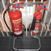 1 x Fire Extinguisher Station With Foam and CO2 Extinguishers - CL865 - Location: Altrincham WA14