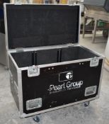 1 x Flight Case on Castors For Visual or Audio Equipment - Size: H85 x W108 x D59 cms - Pre-owned In
