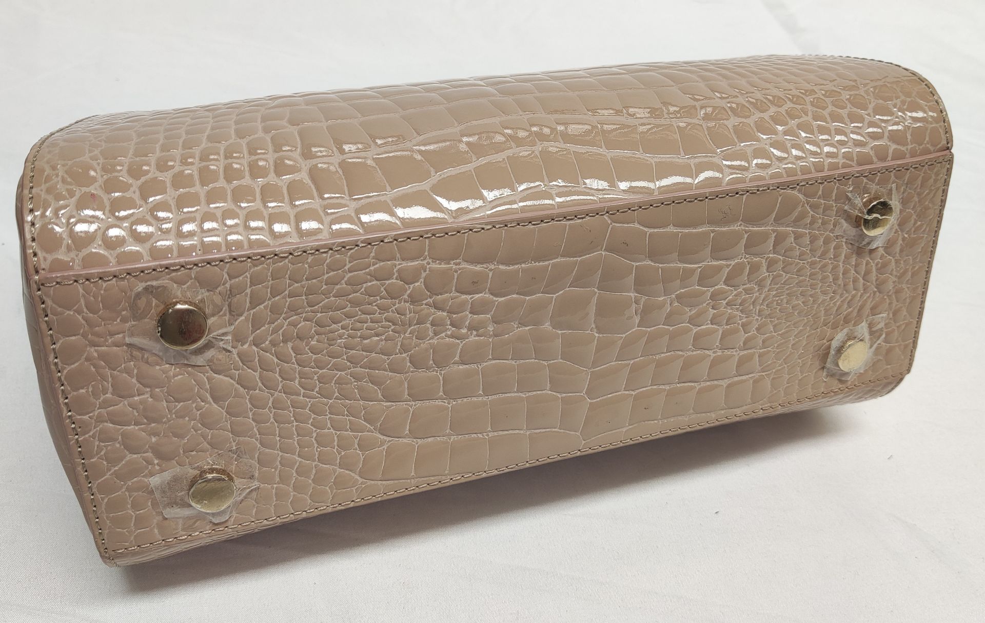1 x ASPINAL OF LONDON Small Florence Frame Bag In Soft Taupe Patent Croc - Original RRP £995 - - Bild 22 aus 25
