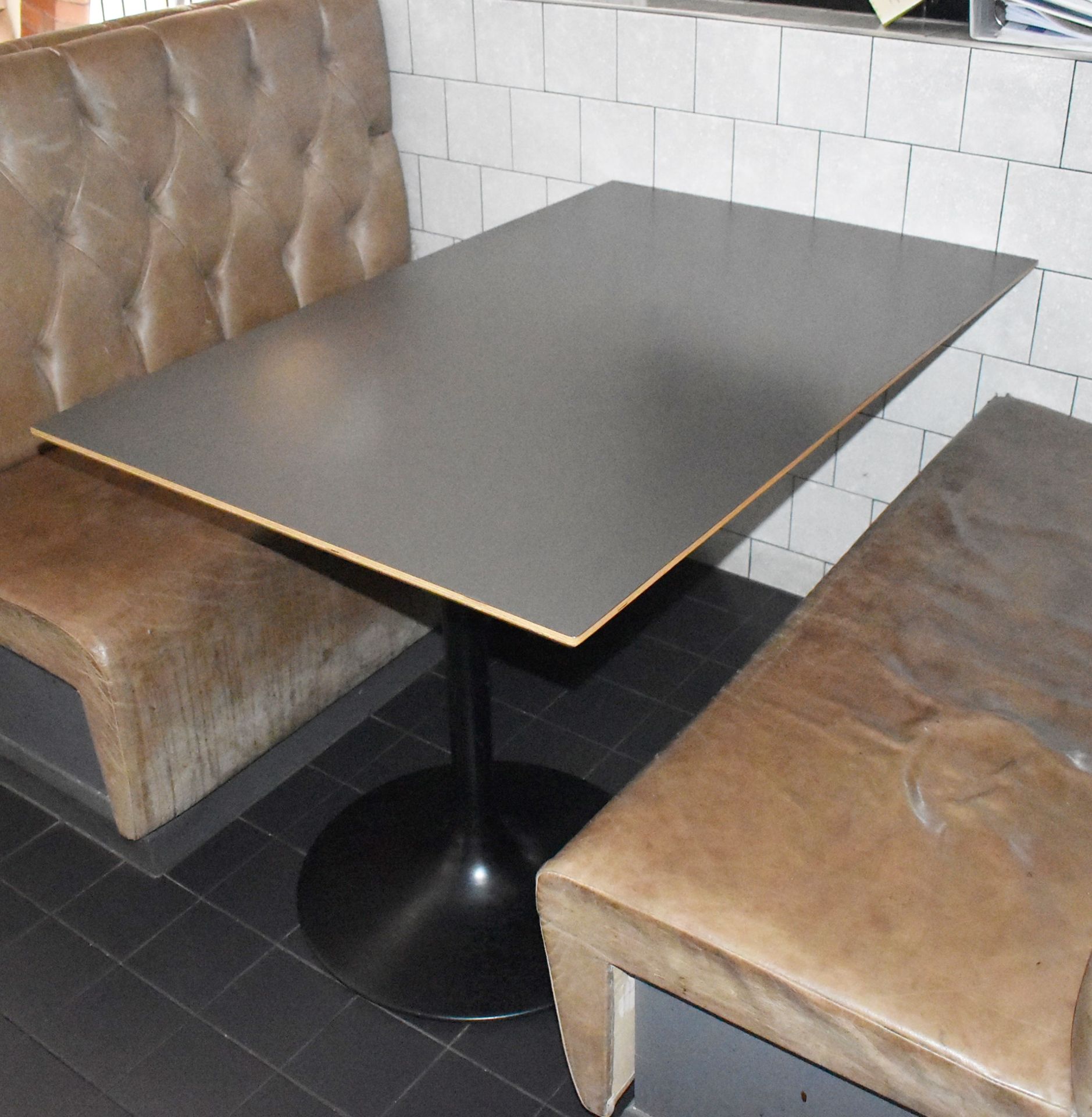 1 x Rectrangular Dining Table With Black Tulip Bases, Wall Mount Bracket and Grey Laminate - Image 3 of 5