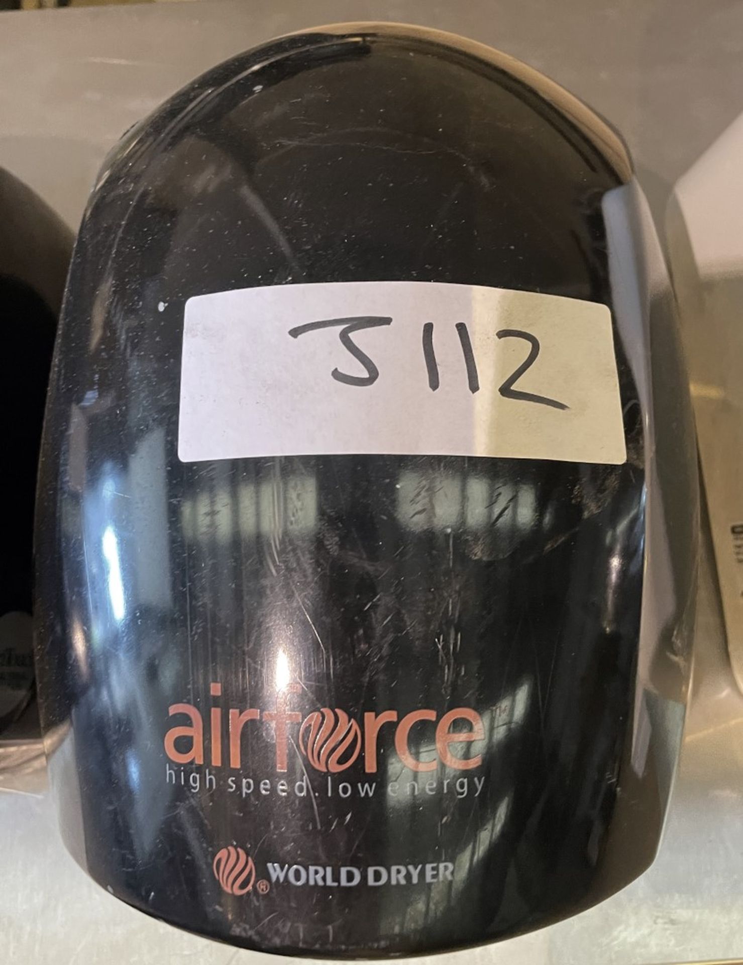 1 x Warner Howard 'Airforce' High Speed Low Energy Bathroom Hand Dryer In Black - Image 3 of 4