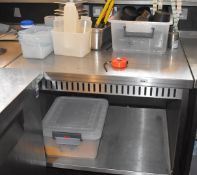 1 x Stainless Steel Prep Table With Undershelf and Castors