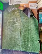 2 x Large Pieces of Artificial Grass - Previously Used Indoors Only - Approx Size of Each 250x110cm