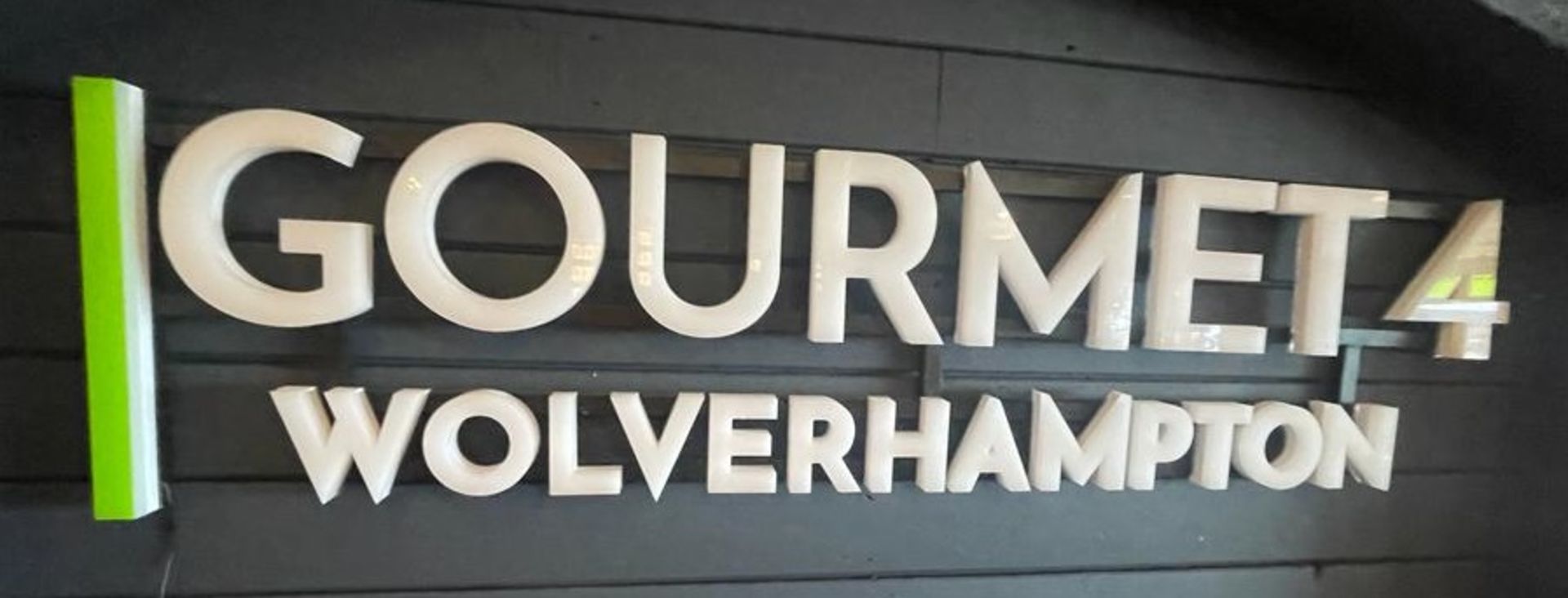 1 x Wall Mounted Illuminated Sign - Gourmet 4 Wolverhampton - Ref: 80 - CL864 - Location: - Image 6 of 7