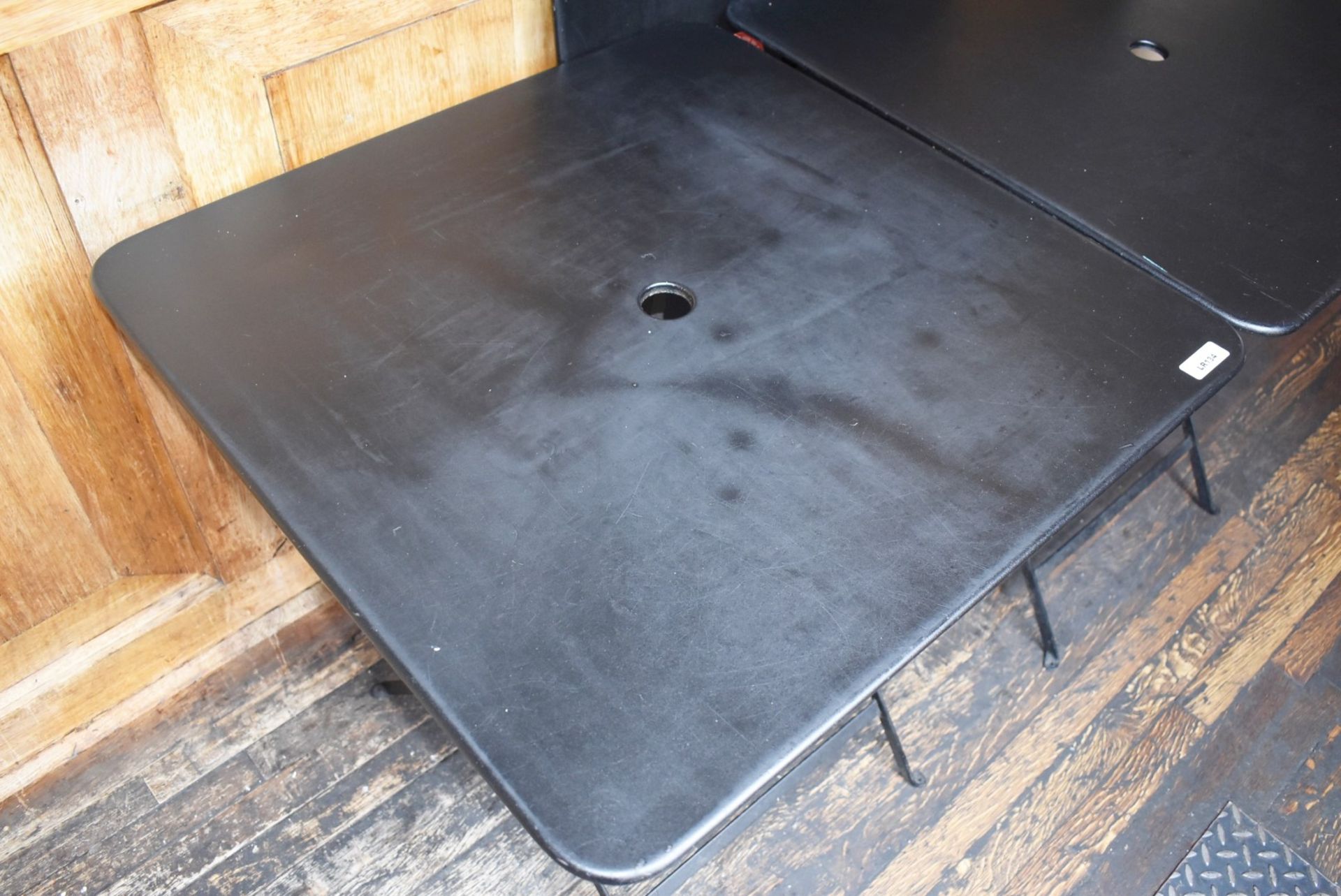 3 x Outdoor Metal Folding Tables in Black - Image 2 of 2