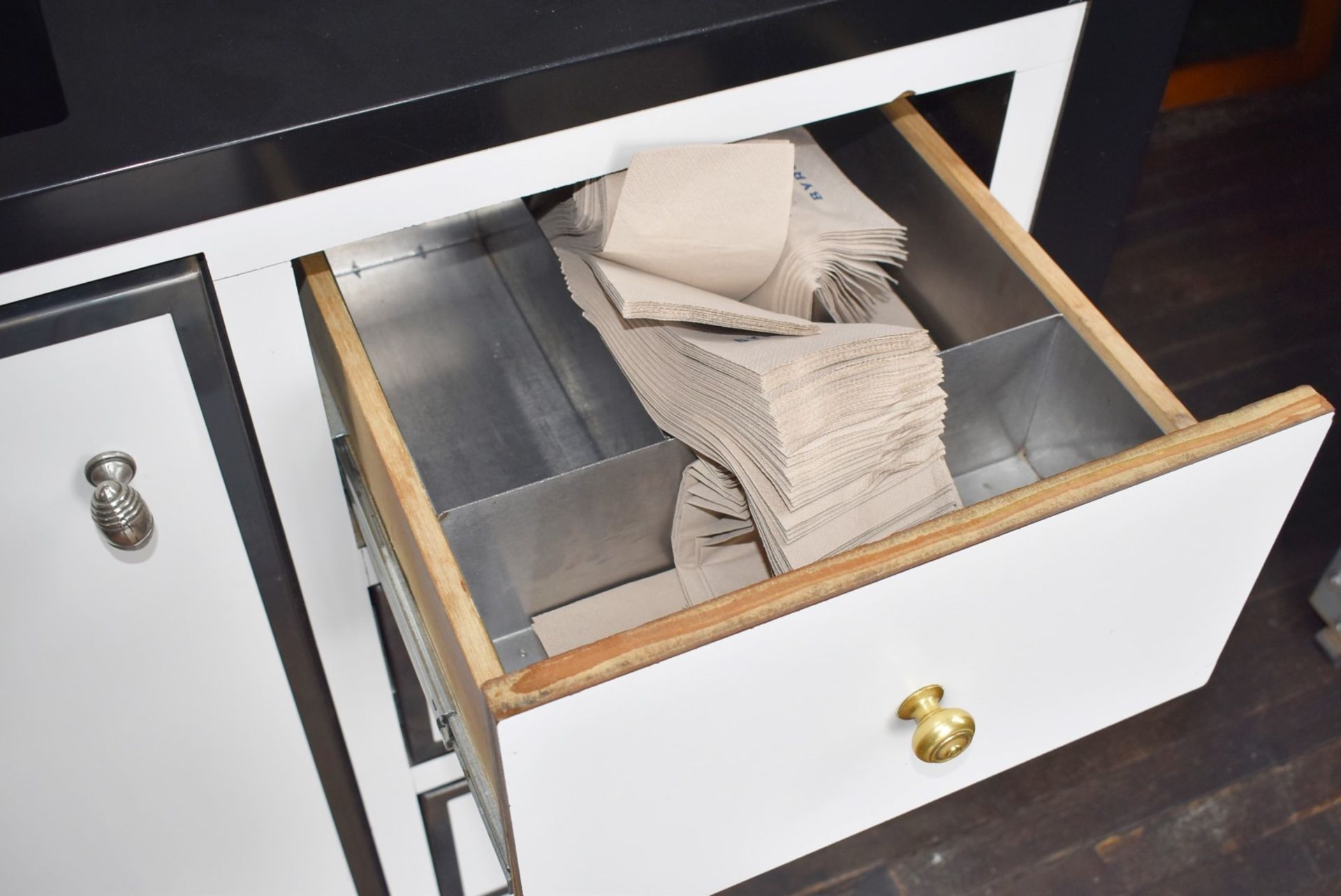 1 x Restaurant Dumbwaiter Station - Features a Solid Worksurface With Bin Chute and Storage - Image 5 of 5