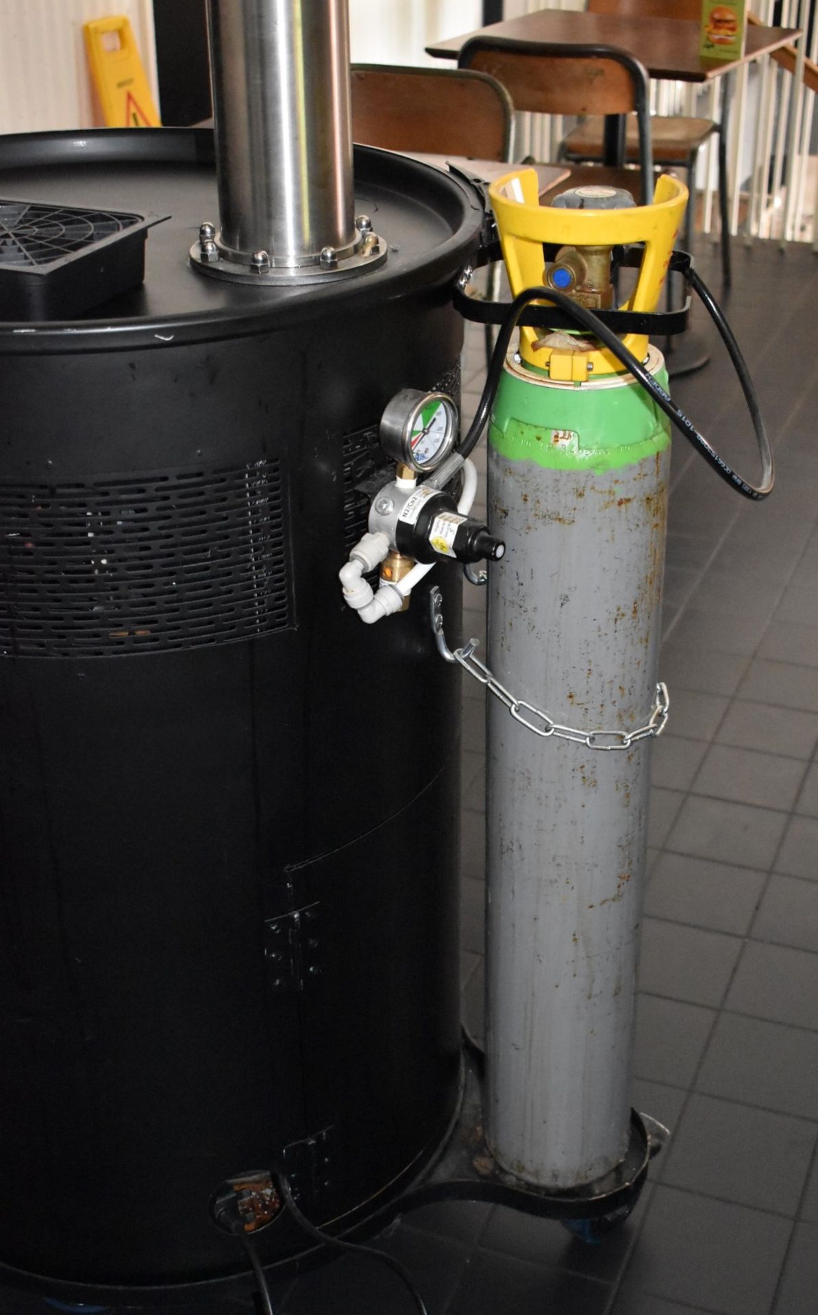 1 x Brooklyn Brewery Mobile Lager Beer Dispenser With Stainless Steel Pump, Barrel on Castors, Gas - Image 7 of 16