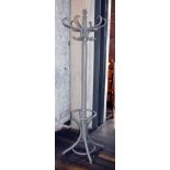 1 x Bentwood Coat Hanging Stand With a Contemporary Grey Finish