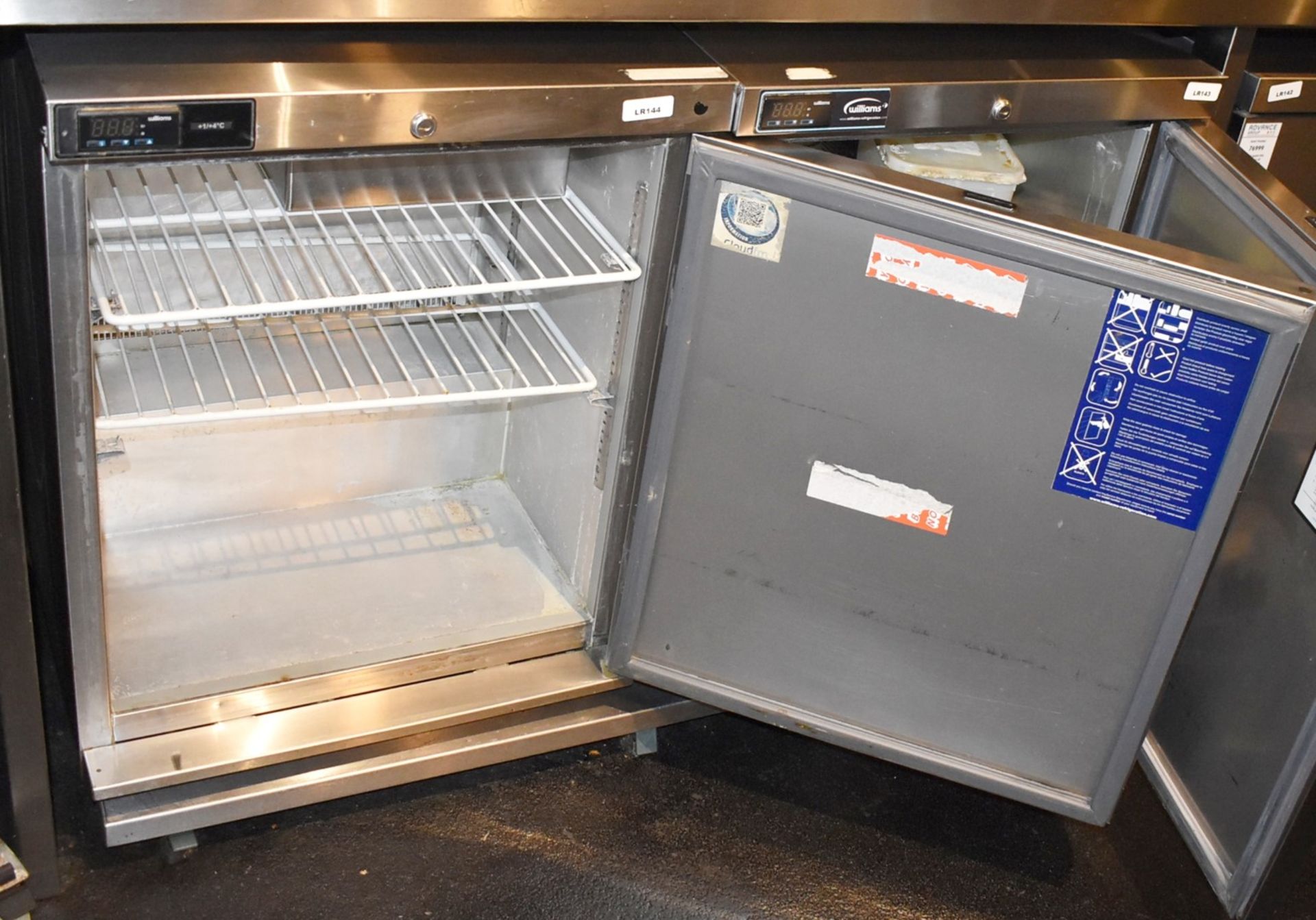 1 x Williams Undercounter Fridge and 1 x Williams Undercounter Freezer - Includes Trolley on Castors - Image 7 of 7