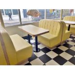 1 x Collection of Restaurant Seating Benches and Tables - Features a Light Wood and Faux Leather