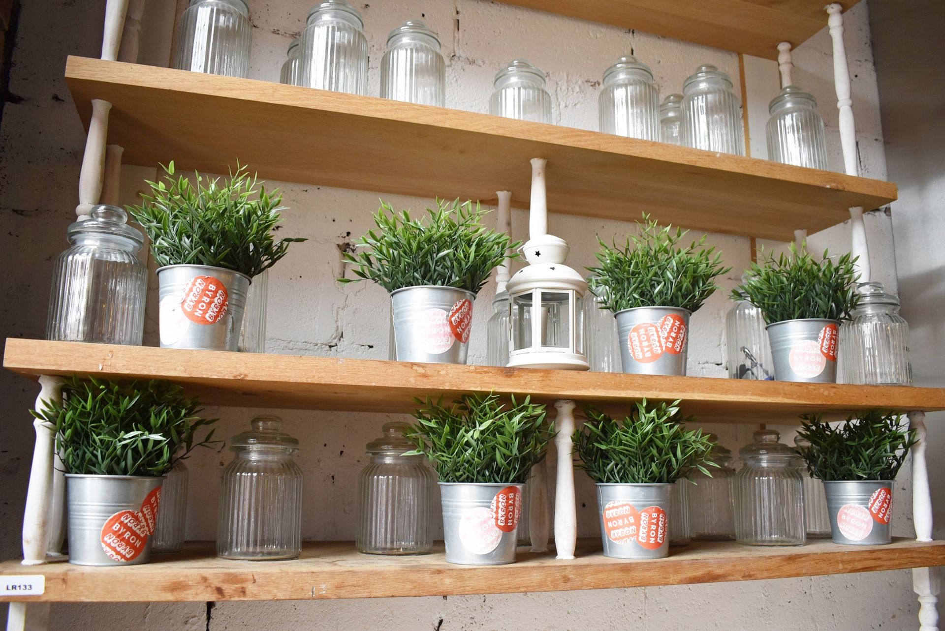 1 x Restaurant Service Station With Waste Bin Chute and Wood Shelves - Image 8 of 8