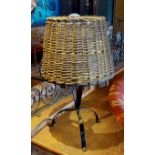 3 x Table Lamps With Wicker Shades