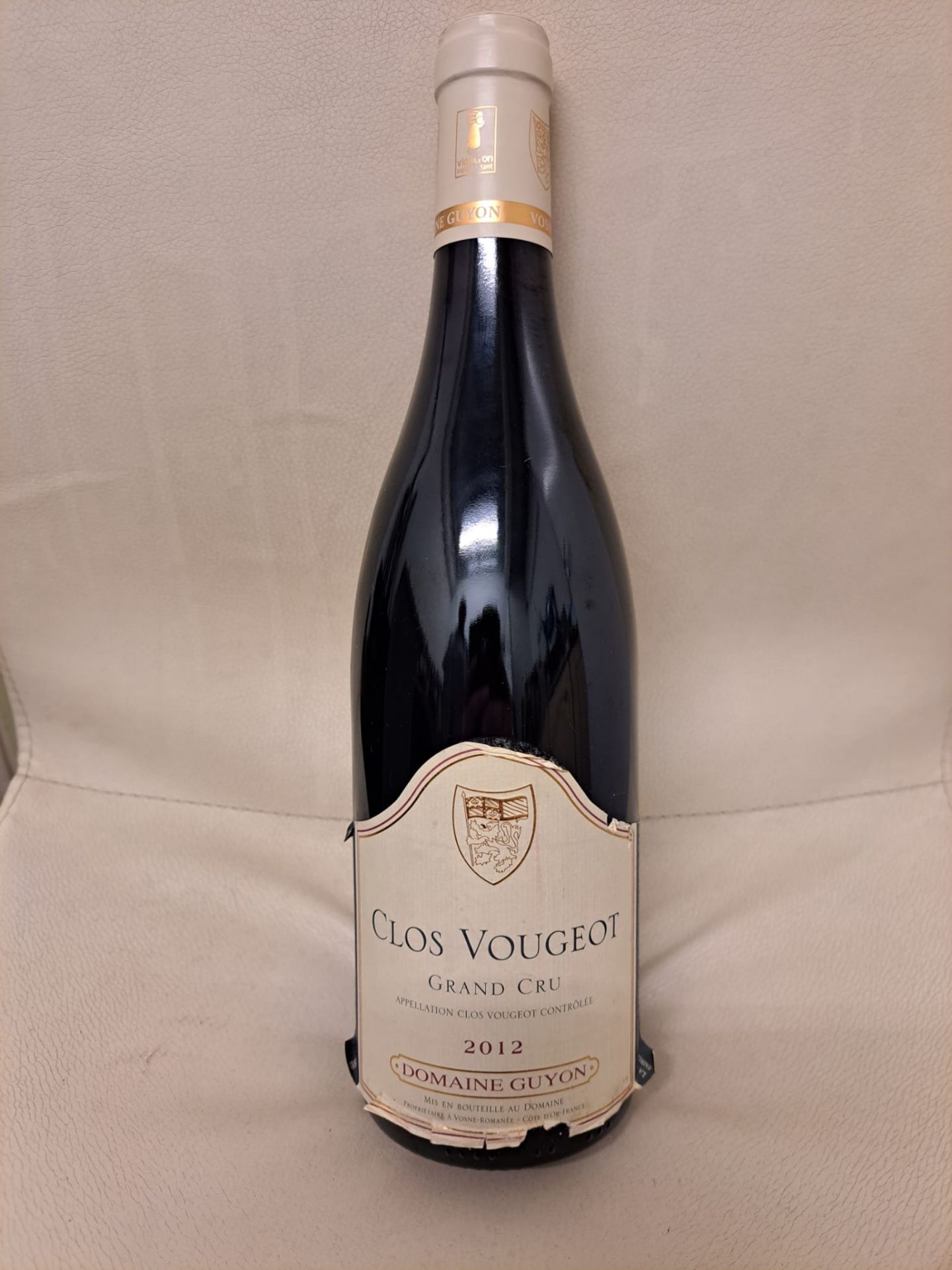 1 x Bottle of 2012 Clos Vougeot Grand Cru Domain Guyon Red Wine - Retail Price £180 - Ref: