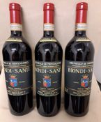 3 x Bottles of 2012 Brunello Di Montalcino Biondi-Santi Marca Propria Tenuta "Greppo" Red Wine -