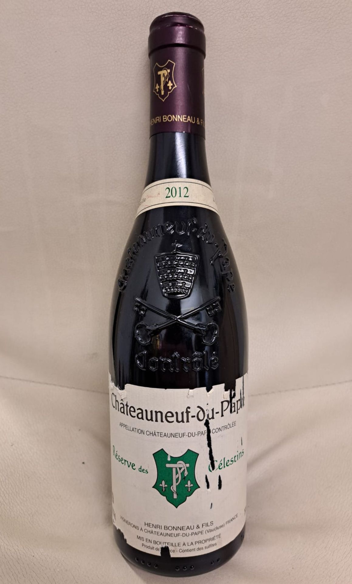 1 x Bottle of 2012 Henri Bonneau Chateauneuf-Du-Pape Red Wine - Retail Price £330 - Ref: WAS078 -