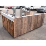 1 x Commercial Stainless Steel Coffee Shop Preperation Counter With Natural Wooden Fascia, Infra Red