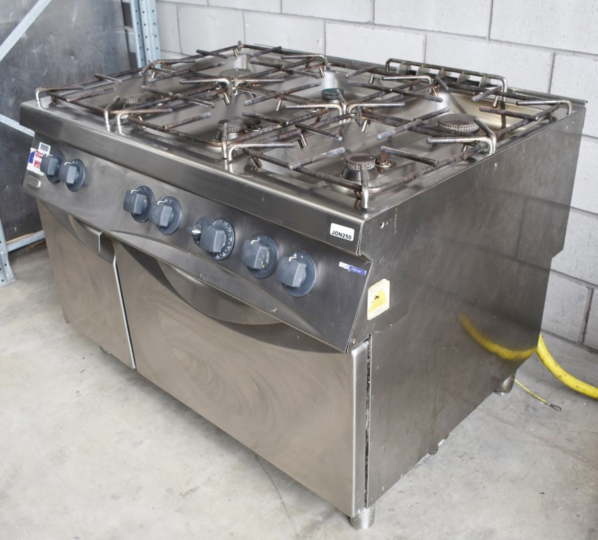 1 x Zanussi 6 Burner Gas Range Cooker with a Stainless Steel Exterior - Image 4 of 18