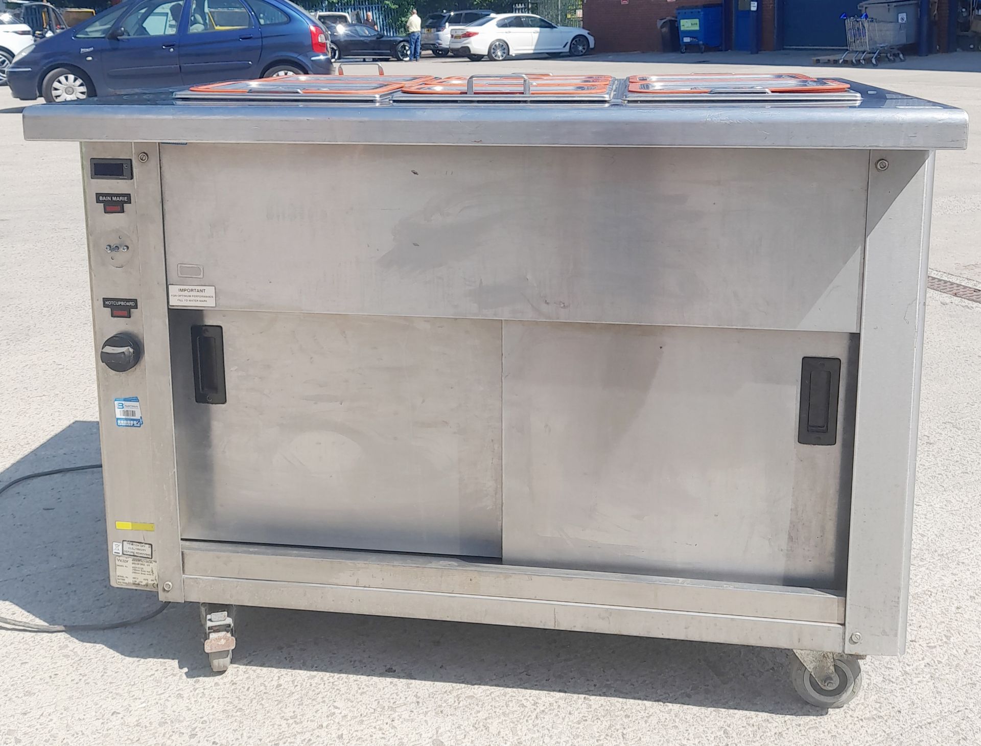 1 x Victor SCEP12Z Heavy Duty Bain Marie Hot Cupboard With 7 x Rieber Gastro Pans & Lids RRP £3,660 - Image 14 of 14