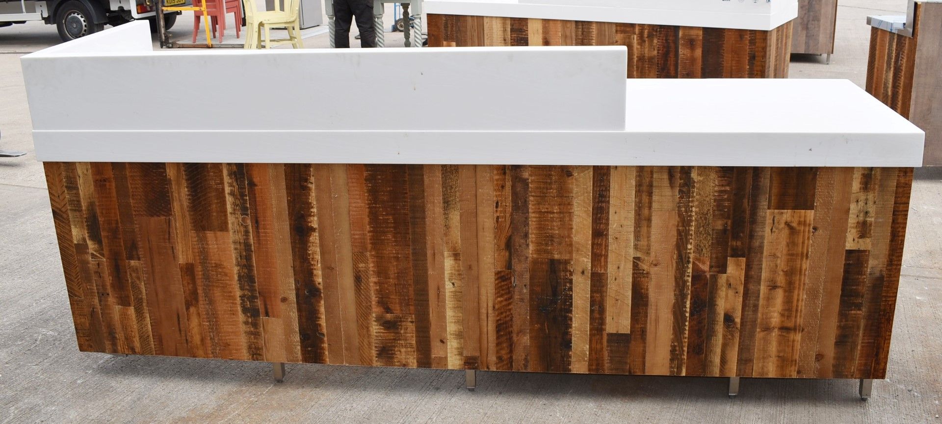 1 x Commercial Coffee Shop Preperation Counter With Natural Wooden Fascia, Hard Wearing Hygenic - Image 17 of 20