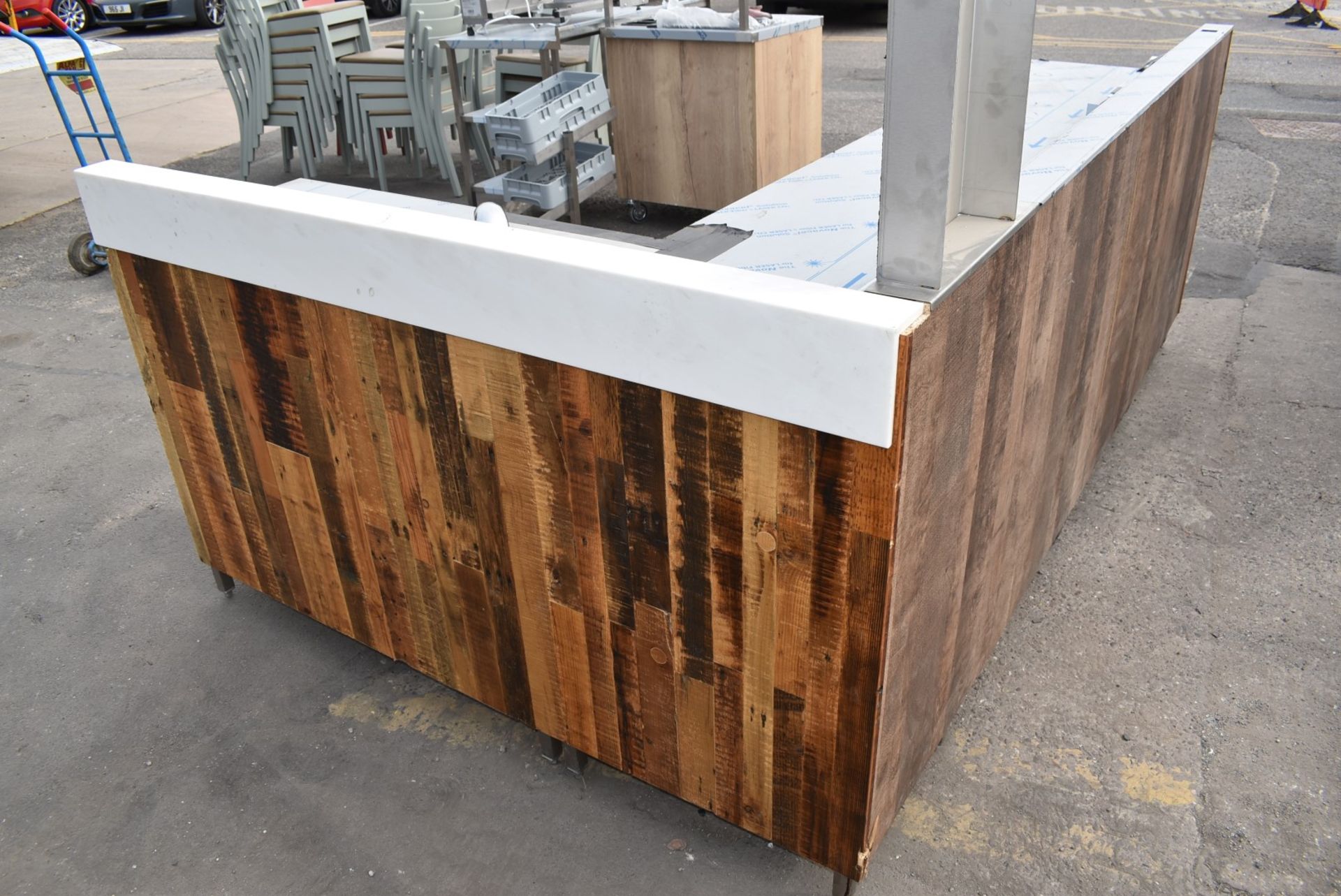 1 x Commercial Stainless Steel Coffee Shop Preperation Counter With Natural Wooden Fascia, Infra Red - Image 19 of 19