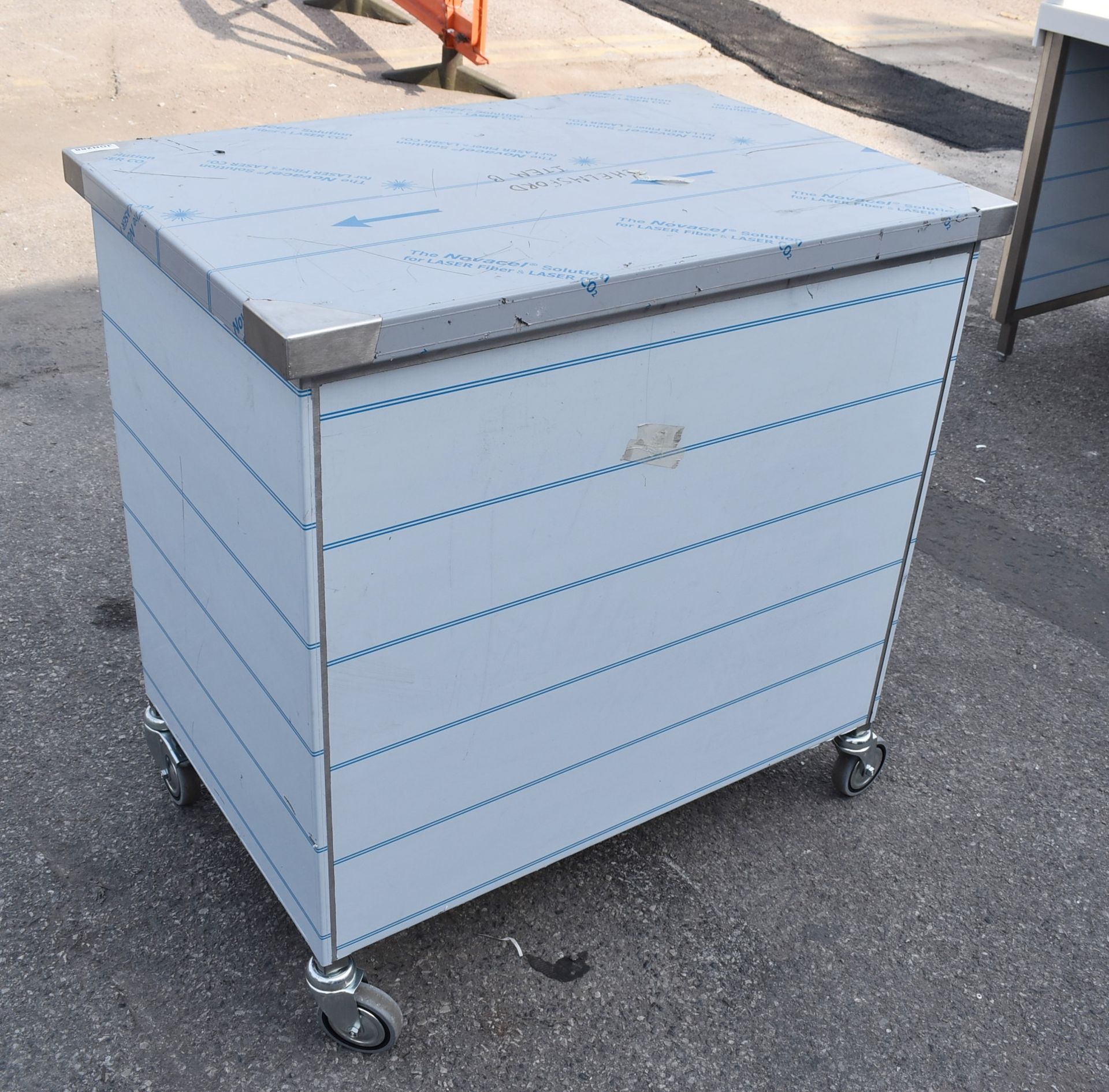 1 x Stainless Steel Mobile Prep Cabinet - New and Unused - Dimensions: H91 x W90 x D60 cms - - Image 7 of 7