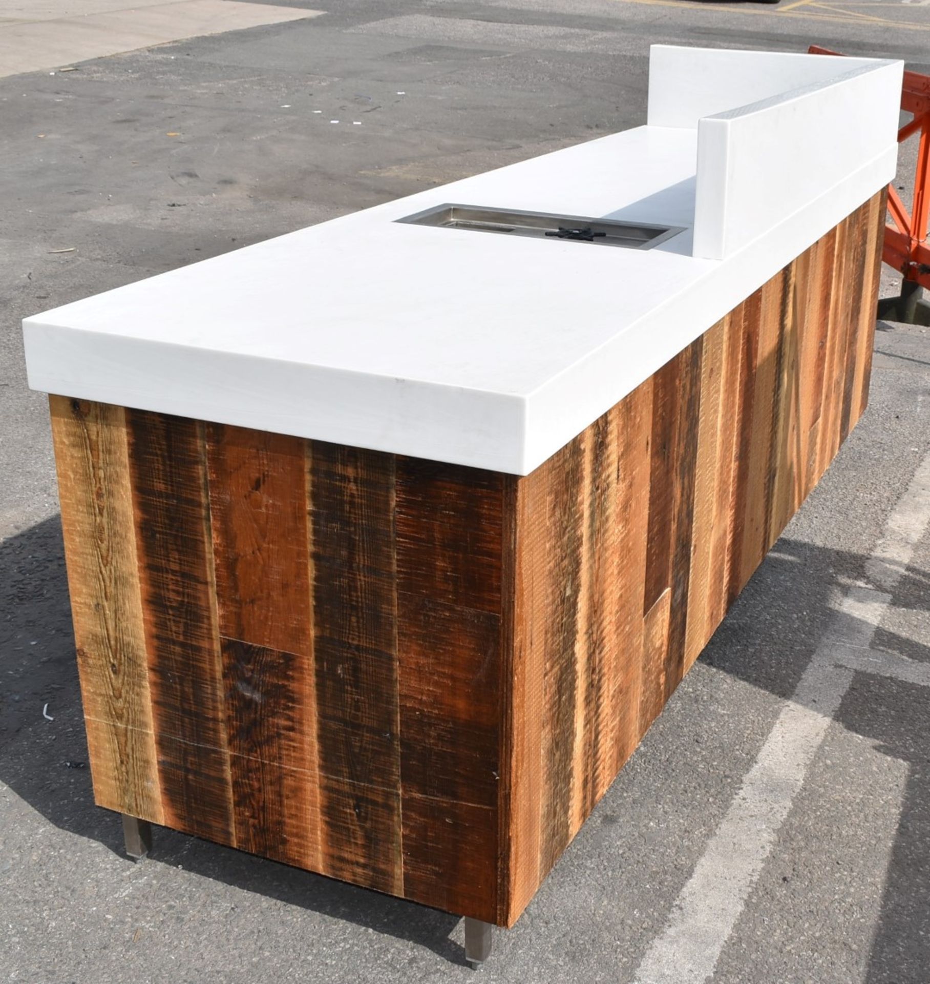 1 x Commercial Coffee Shop Preperation Counter With Natural Wooden Fascia, Hard Wearing Hygenic - Image 17 of 21
