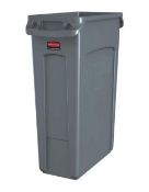 1 x Rubbermaid Slim Jim Waste Bin With Venting Channels Colour: Grey - Type: FG354060 - Brand New