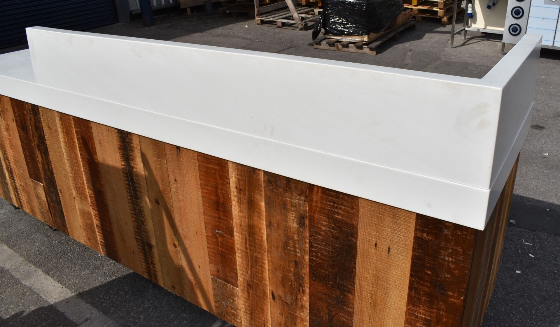 1 x Commercial Coffee Shop Preperation Counter With Natural Wooden Fascia, Hard Wearing Hygenic - Image 20 of 21