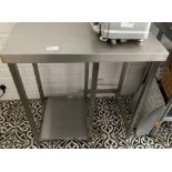 1 x Stainless Steel Prep Table - Dimensions: 90 x 60 x 60 cms - Ref: RVD053 - CL850 - Location: