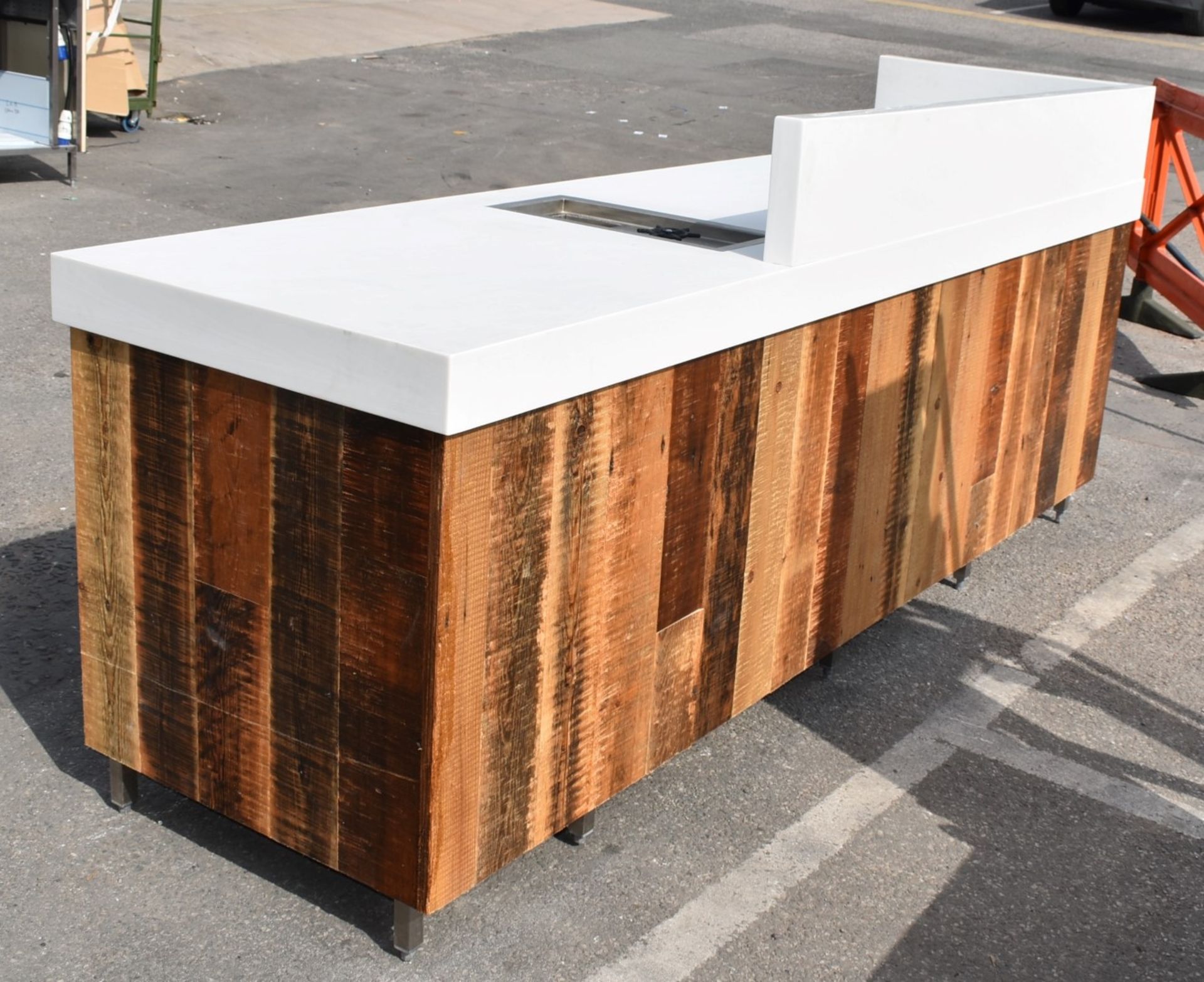 1 x Commercial Coffee Shop Preperation Counter With Natural Wooden Fascia, Hard Wearing Hygenic - Image 18 of 21