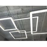 19 x Assorted Commercial Designer Square Suspension LED Ceiling Lights - From A Luxury Retailer
