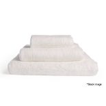 1 x UCHINO Horizontal Ridge Pile Bath Towel 70X140cm In White - Original RRP £81.95 - Ref: 7395405/