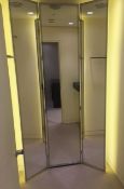 1 x Luxury Full-length Tri-fold Department Store Fitting Room Dressing Mirror - NO RESERVE