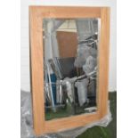 1 x Oak Mirror - Ex-Display Showroom Piece - Ref: G008 G/IT - CL011 - Location: Altrincham WA14 - NO