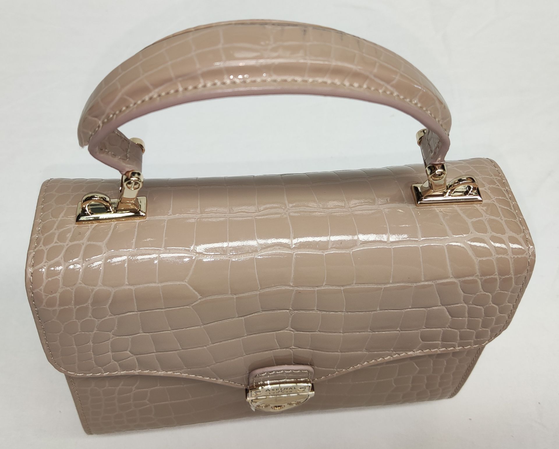 1 x ASPINAL OF LONDON Mayfair Midi Bag In Small Croc Pattern - Boxed - Original RRP £595 - Ref: - Image 7 of 22