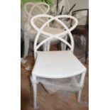 4 x CARRICK Contemporary Indoor/Outdoor Chairs With Scandinavian Flair In White - New / Unboxed