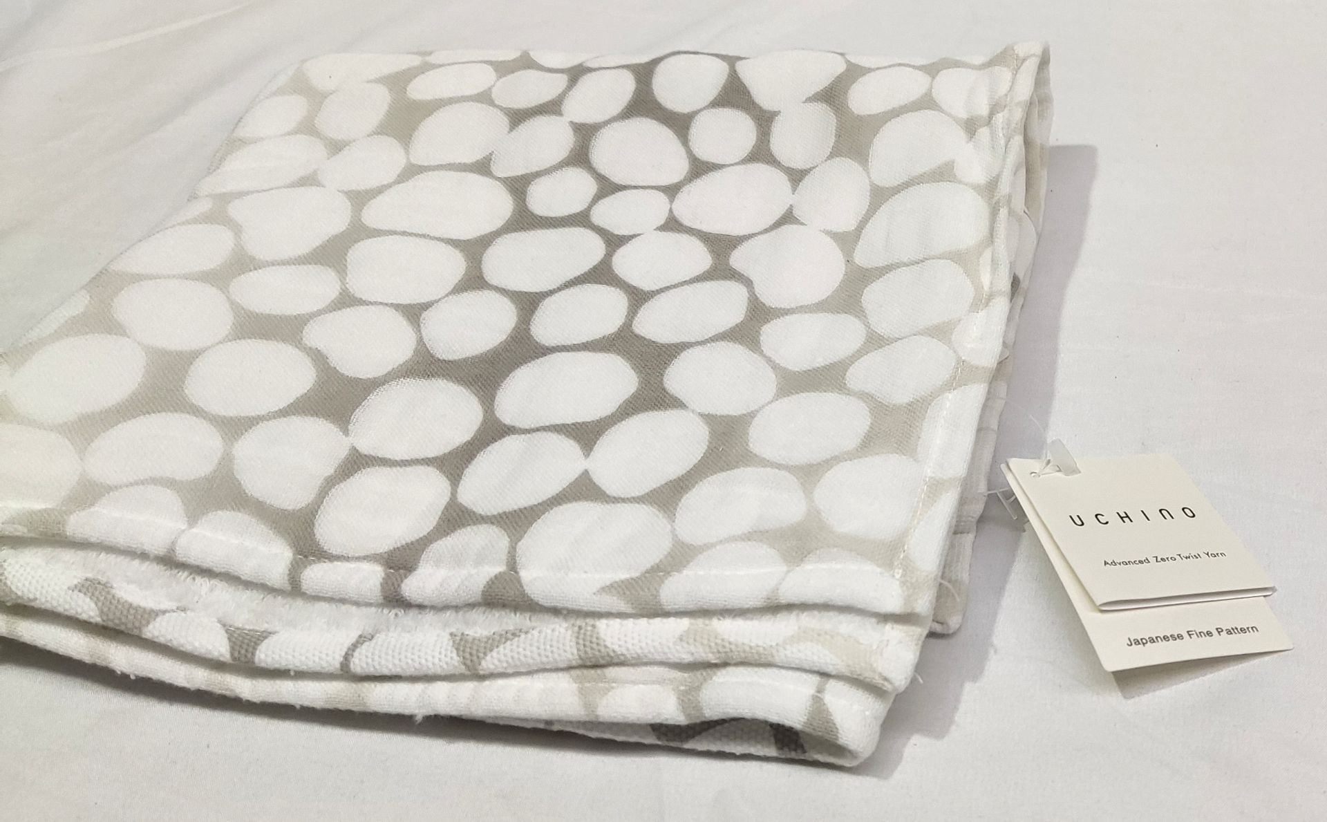 1 x UCHINO Japanese Fine Pattern Hand Towel 50X100cm - Grey - Original RRP £69.96 - Ref: 7395403/