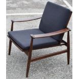 1 x 'Academy' Retro Designer-Inspired Arm Chair - New / Unused Stock