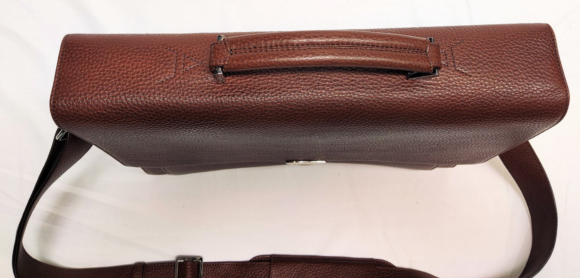 1 x ASPINAL OF LONDON City Laptop Briefcase - Tobacco Pebble - Original RRP £595 - Ref: 7004590/ - Image 4 of 13