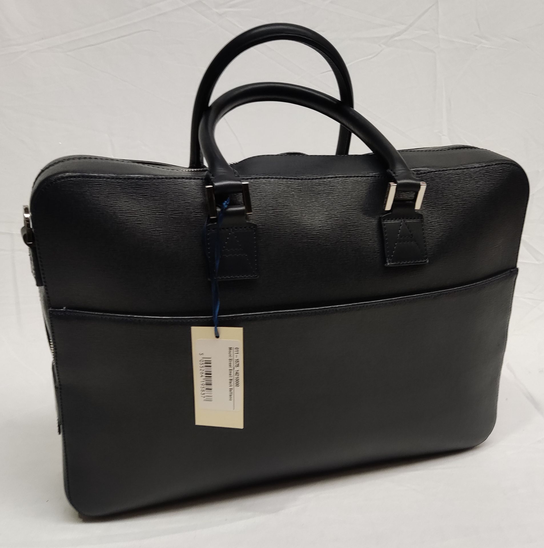 1 x ASPINAL OF LONDON Mount Street Small Laptop Bag In Black Saffiano - Original RRP £650 - Ref: - Image 2 of 21