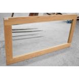 1 x Solid Wood Framed Landscape Mirror Ex-Display Showroom Piece - Ref: GEN108 / WH3 - CL011 -