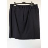 1 x Agnona Navy Skirt - Size: 24 - Material: 97% Cotton, 2% Nylon, 1% Elastane - From a High End